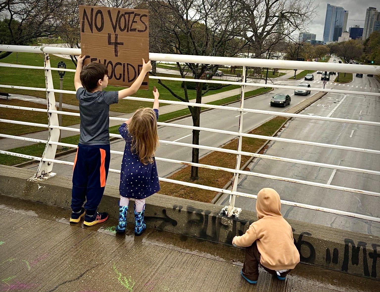 No Votes for Genocide logo